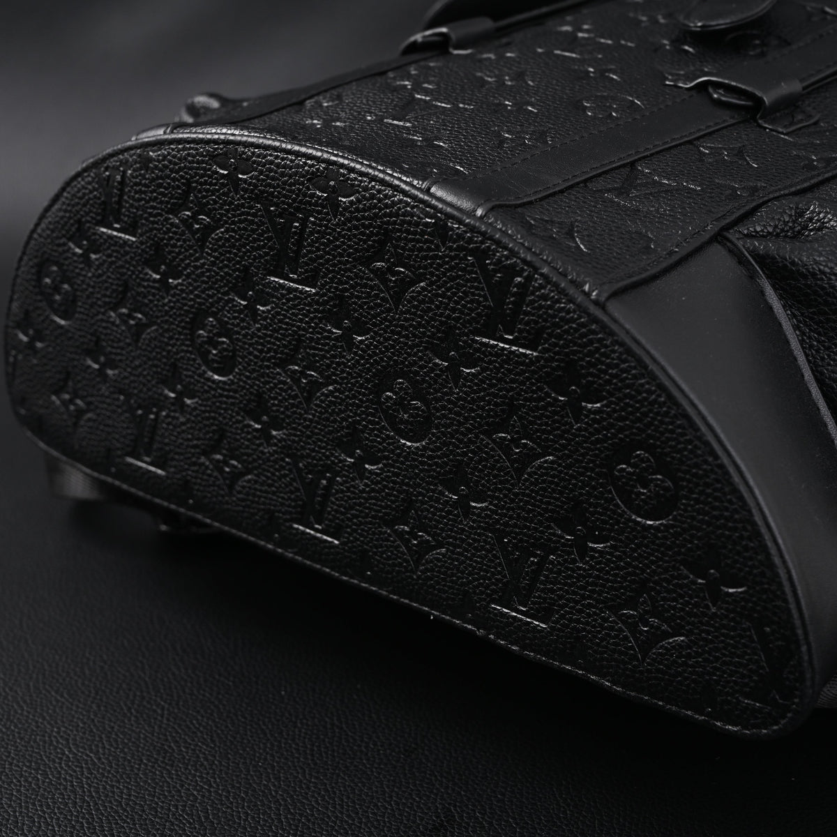Louis Vuitton Christopher PM Backpack Monogram Shadow Black Leather — view 15