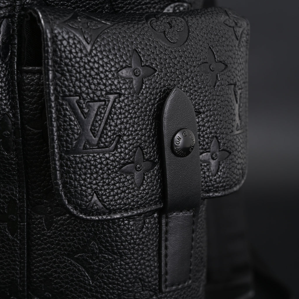 Louis Vuitton Christopher PM Backpack Monogram Shadow Black Leather — view 7
