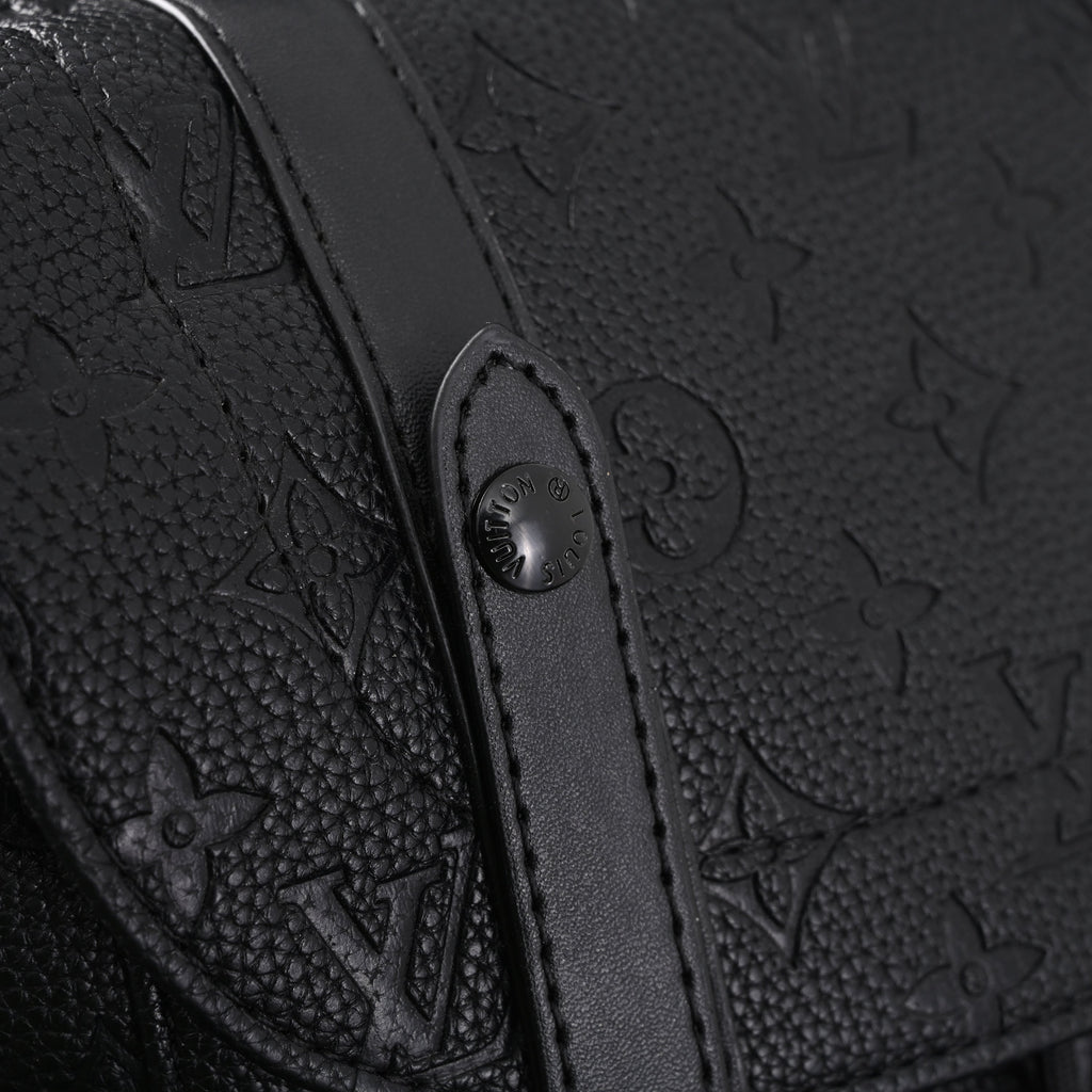 Louis Vuitton Christopher PM Backpack Monogram Shadow Black Leather — view 8