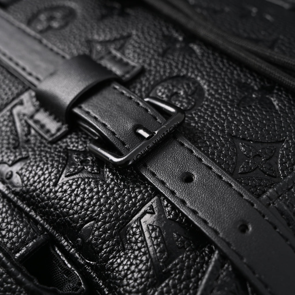 Louis Vuitton Christopher PM Backpack Monogram Shadow Black Leather — view 19