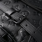 Louis Vuitton Christopher PM Backpack Monogram Shadow Black Leather — view 19