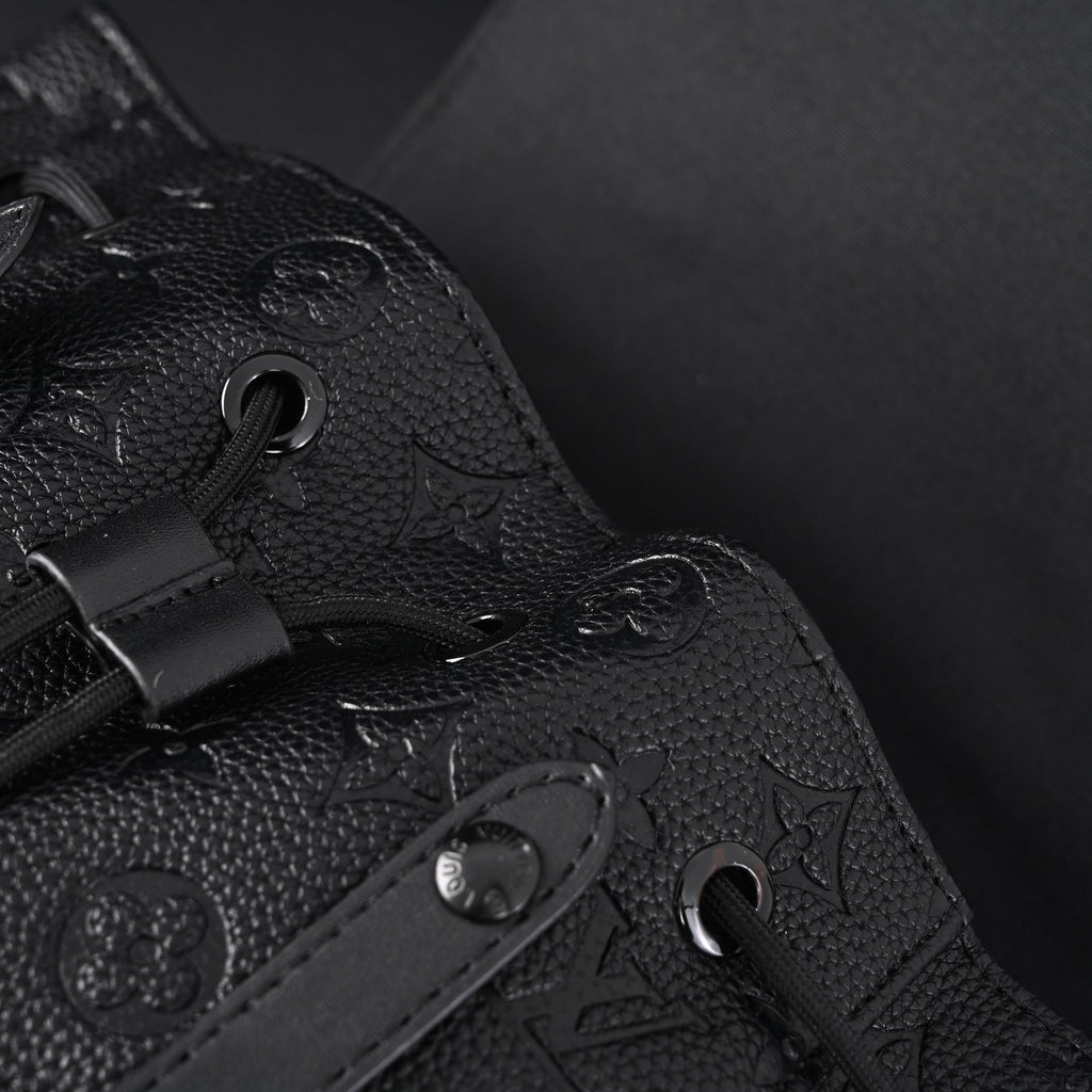 Louis Vuitton Christopher PM Backpack Monogram Shadow Black Leather — view 5