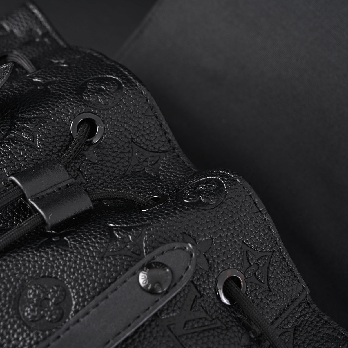 Louis Vuitton Christopher PM Backpack Monogram Shadow Black Leather — view 5