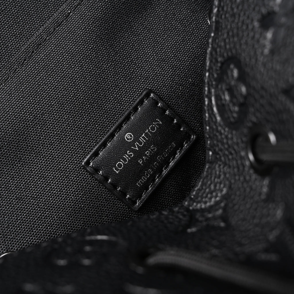 Louis Vuitton Christopher PM Backpack Monogram Shadow Black Leather — view 9