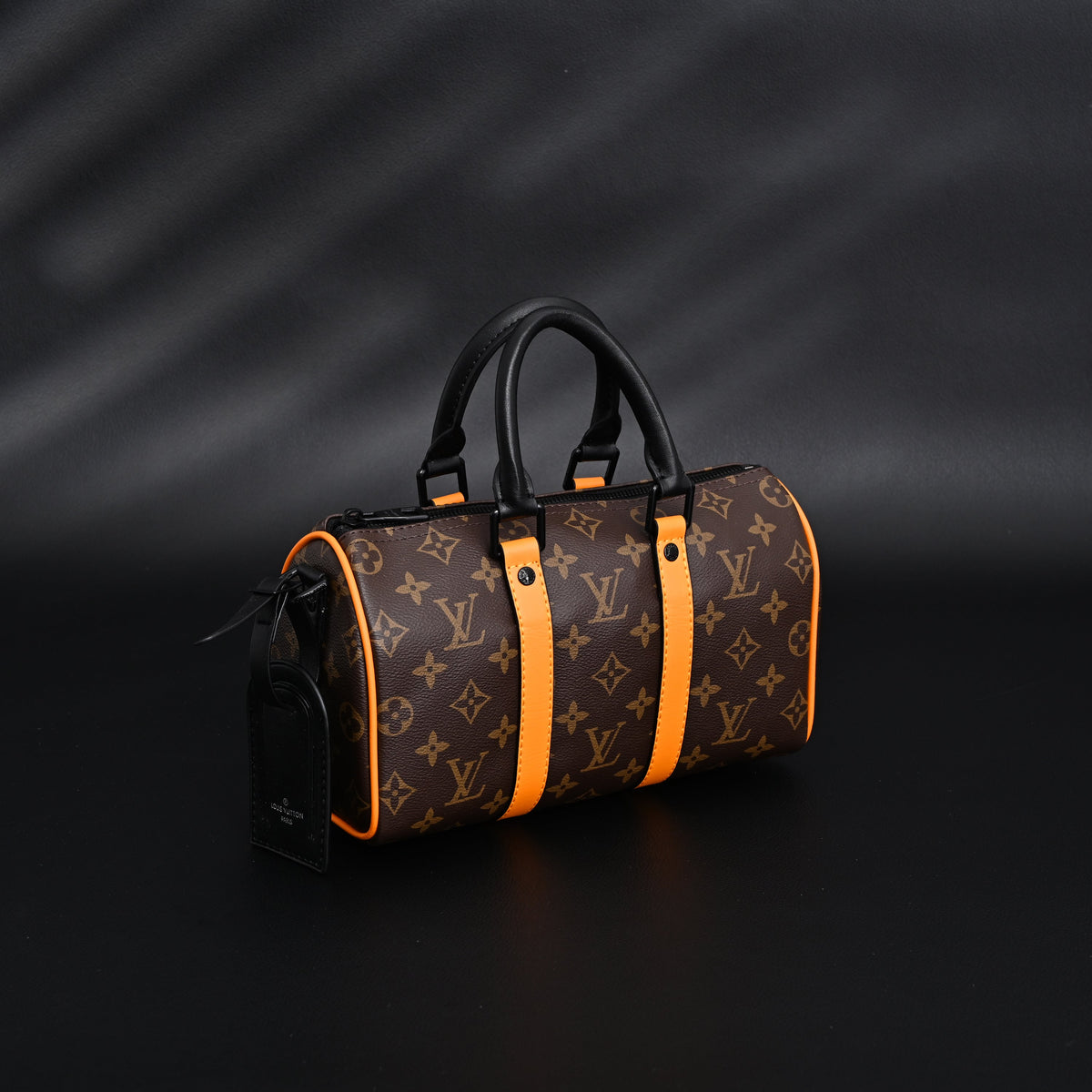 Louis Vuitton Keepall Bandoulière 50 – Monogram Canvas with Neon Orange Trim Travel Bag — view 8