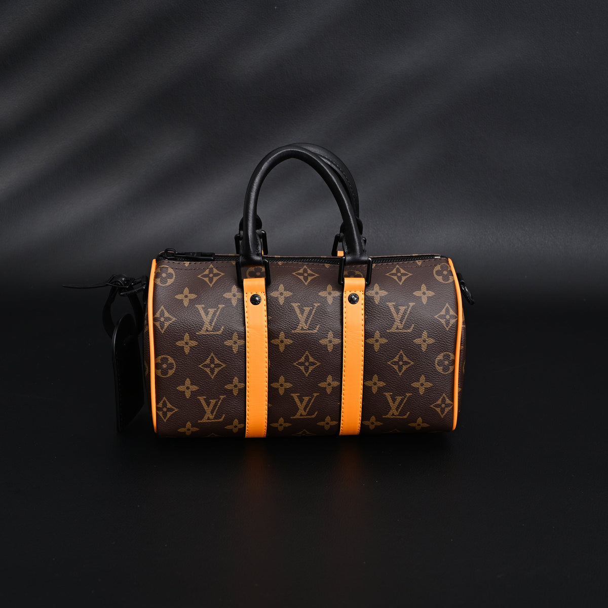 Louis Vuitton Keepall Bandoulière 50 – Monogram Canvas with Neon Orange Trim Travel Bag — view 14