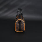Louis Vuitton Keepall Bandoulière 50 – Monogram Canvas with Neon Orange Trim Travel Bag — view 17