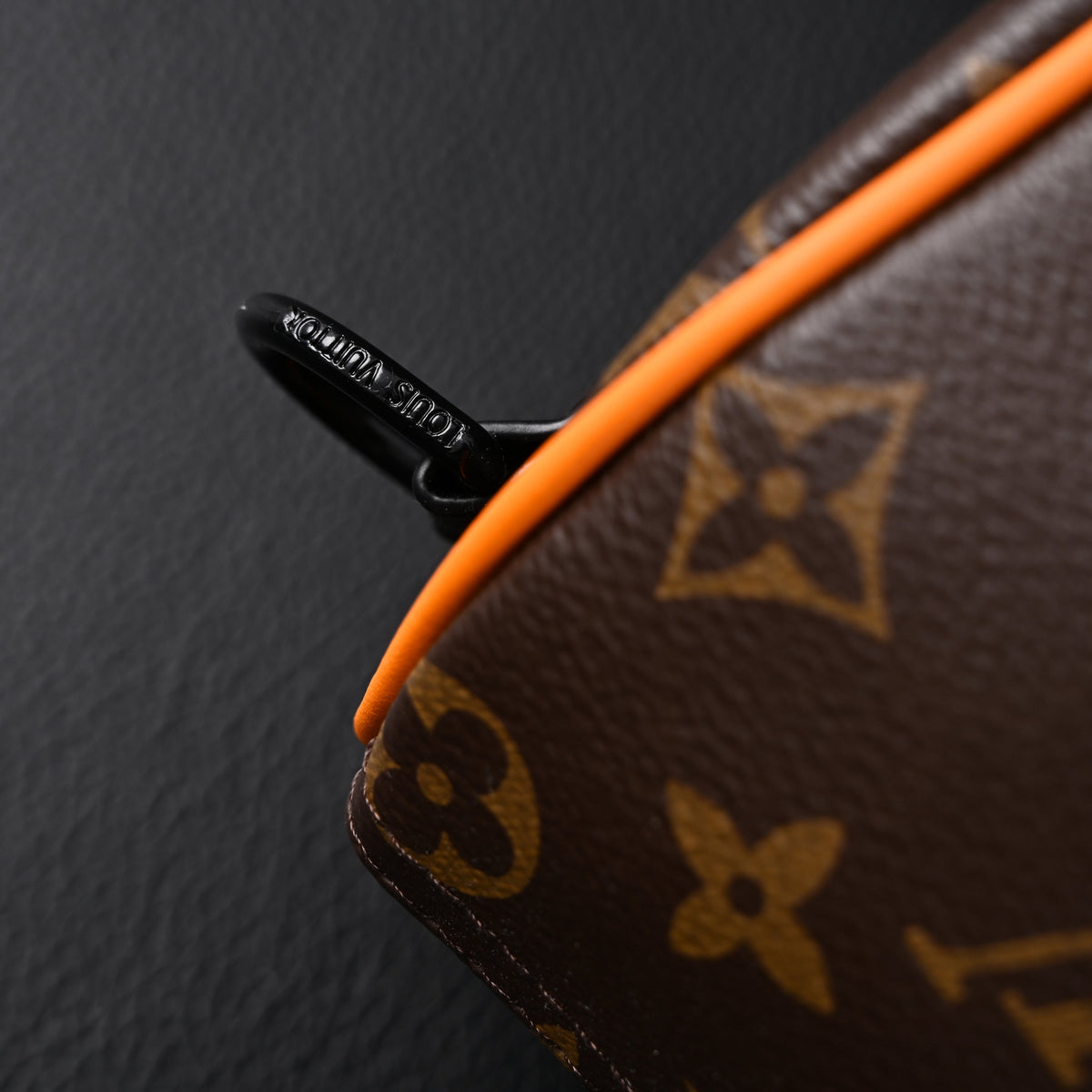 Louis Vuitton Keepall Bandoulière 50 – Monogram Canvas with Neon Orange Trim Travel Bag — view 3