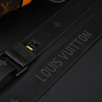 Louis Vuitton Keepall Bandoulière 50 – Monogram Canvas with Neon Orange Trim Travel Bag — view 6