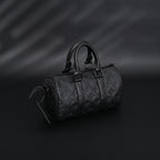 Louis Vuitton Keepall Bandoulière 50 – Monogram Shadow Black Leather Travel Bag — view 12