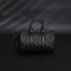 Louis Vuitton Keepall Bandoulière 50 – Monogram Shadow Black Leather Travel Bag — view 8