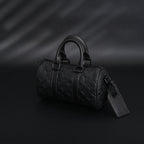 Louis Vuitton Keepall Bandoulière 50 – Monogram Shadow Black Leather Travel Bag — view 13