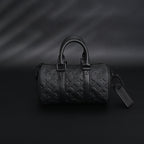 Louis Vuitton Keepall Bandoulière 50 – Monogram Shadow Black Leather Travel Bag — view 15