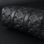 Louis Vuitton Keepall Bandoulière 50 – Monogram Shadow Black Leather Travel Bag — view 17