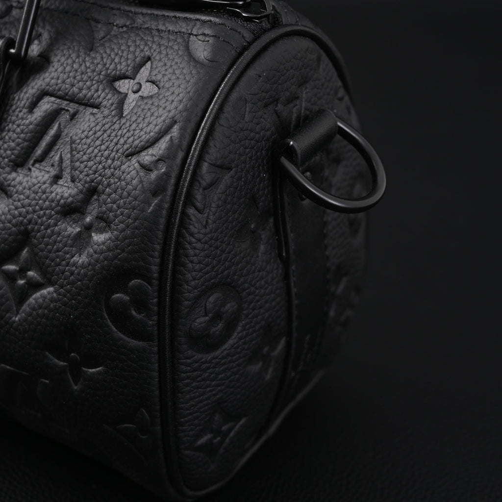 Louis Vuitton Keepall Bandoulière 50 – Monogram Shadow Black Leather Travel Bag — view 18