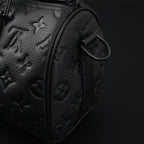 Louis Vuitton Keepall Bandoulière 50 – Monogram Shadow Black Leather Travel Bag — view 18
