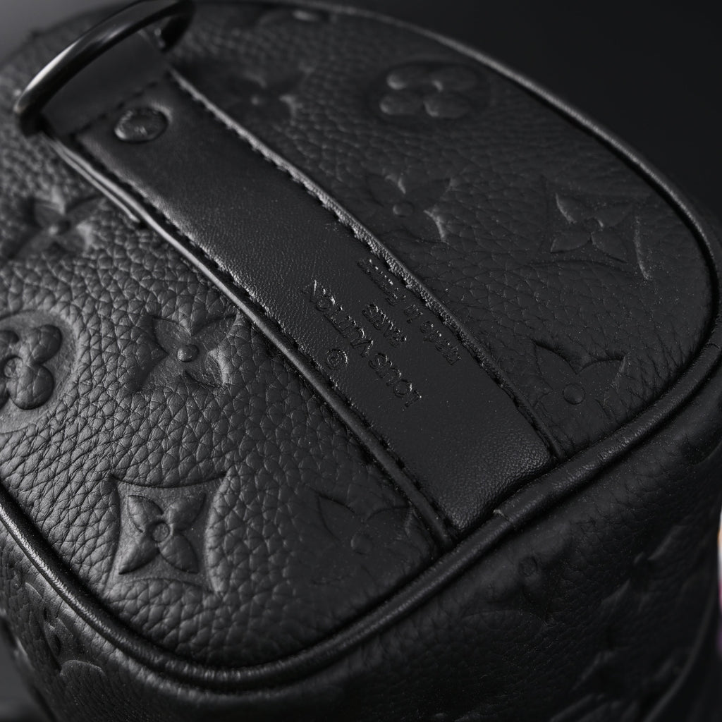 Louis Vuitton Keepall Bandoulière 50 – Monogram Shadow Black Leather Travel Bag — view 16