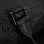 Louis Vuitton Keepall Bandoulière 50 – Monogram Shadow Black Leather Travel Bag — view 5