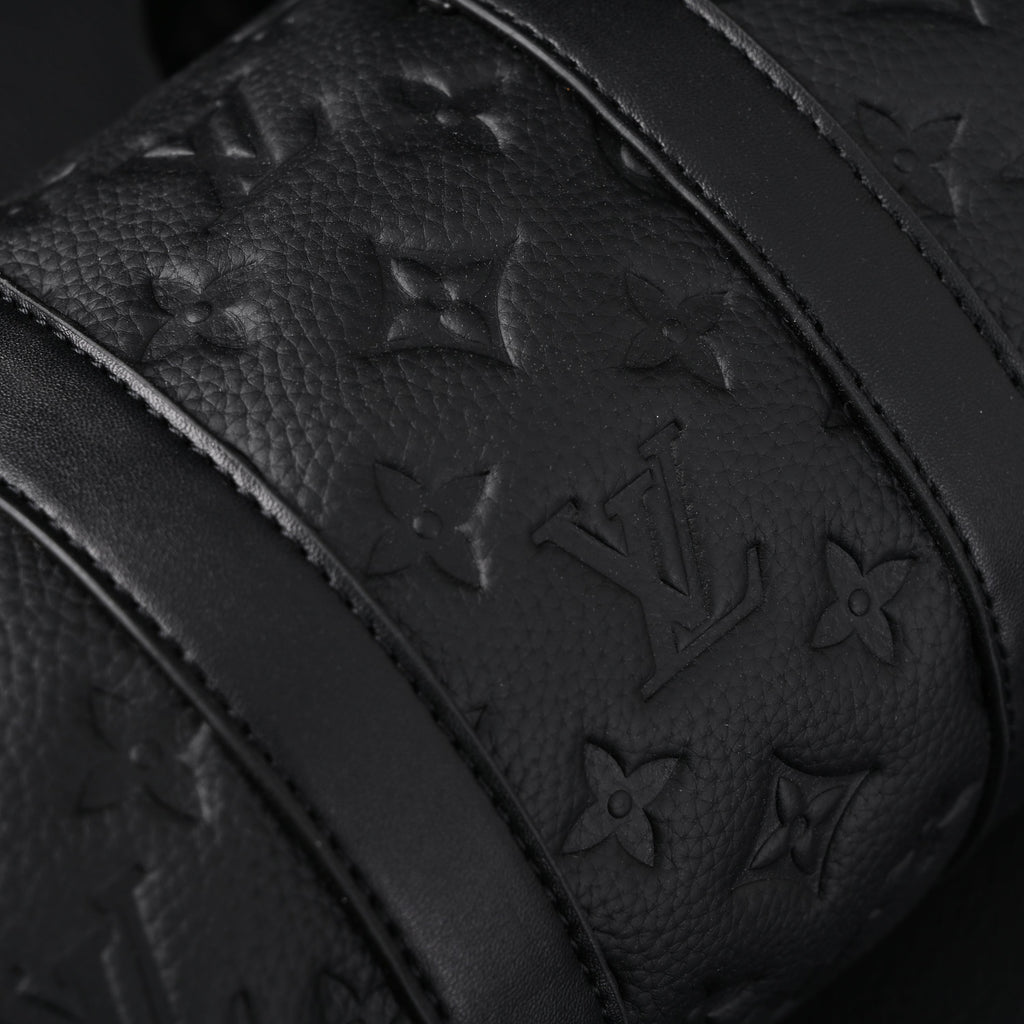 Louis Vuitton Keepall Bandoulière 50 – Monogram Shadow Black Leather Travel Bag — view 21