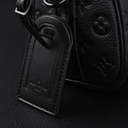 Louis Vuitton Keepall Bandoulière 50 – Monogram Shadow Black Leather Travel Bag — view 2
