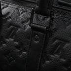 Louis Vuitton Keepall Bandoulière 50 – Monogram Shadow Black Leather Travel Bag — view 9