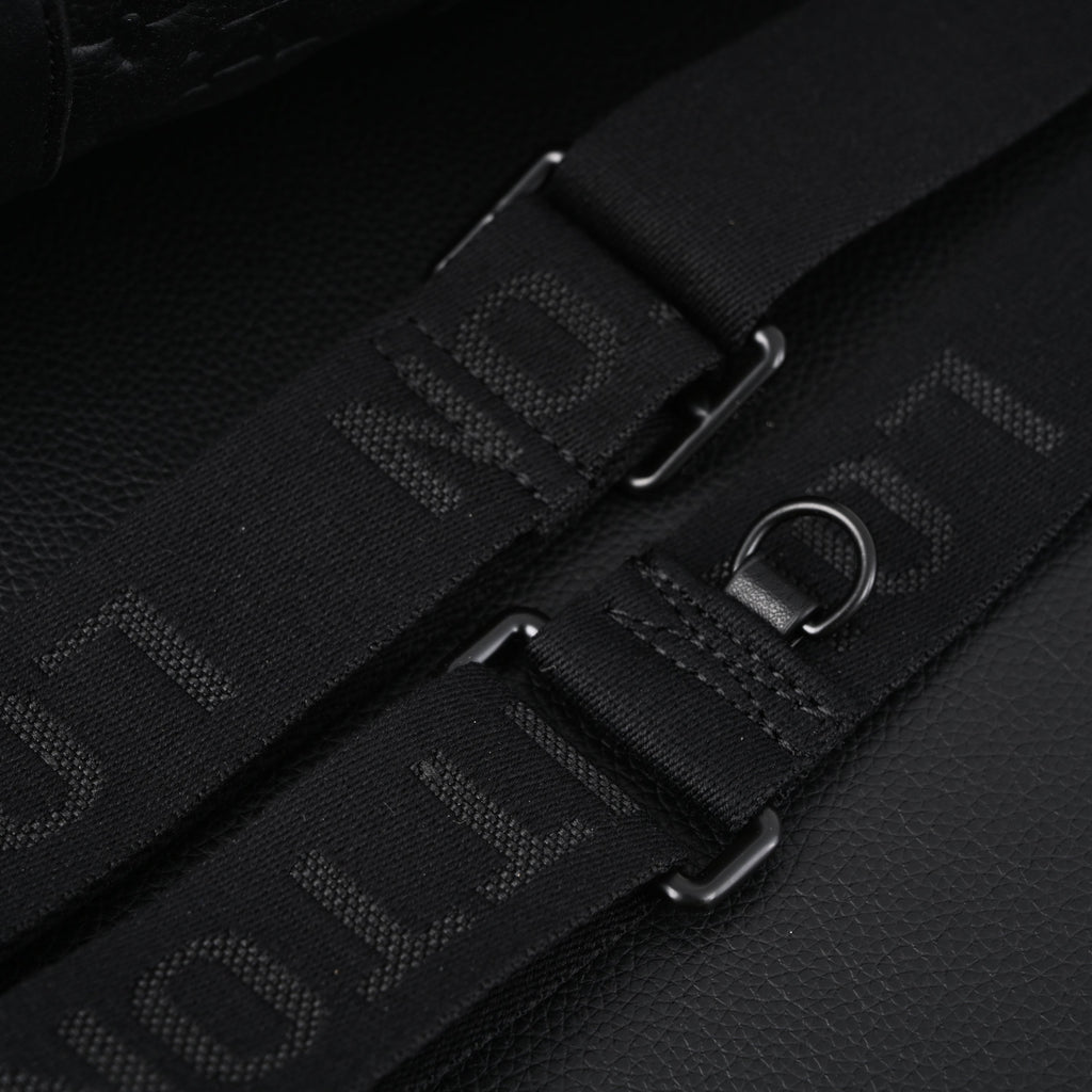 Louis Vuitton Keepall Bandoulière 50 – Monogram Shadow Black Leather Travel Bag — view 6