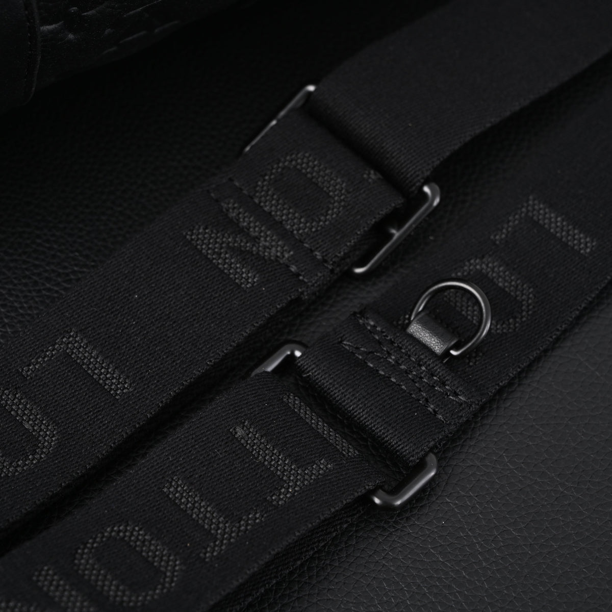 Louis Vuitton Keepall Bandoulière 50 – Monogram Shadow Black Leather Travel Bag — view 6