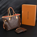 Louis Vuitton Neverfull MM Tote Bag – Monogram Canvas with Red Interior — view 10