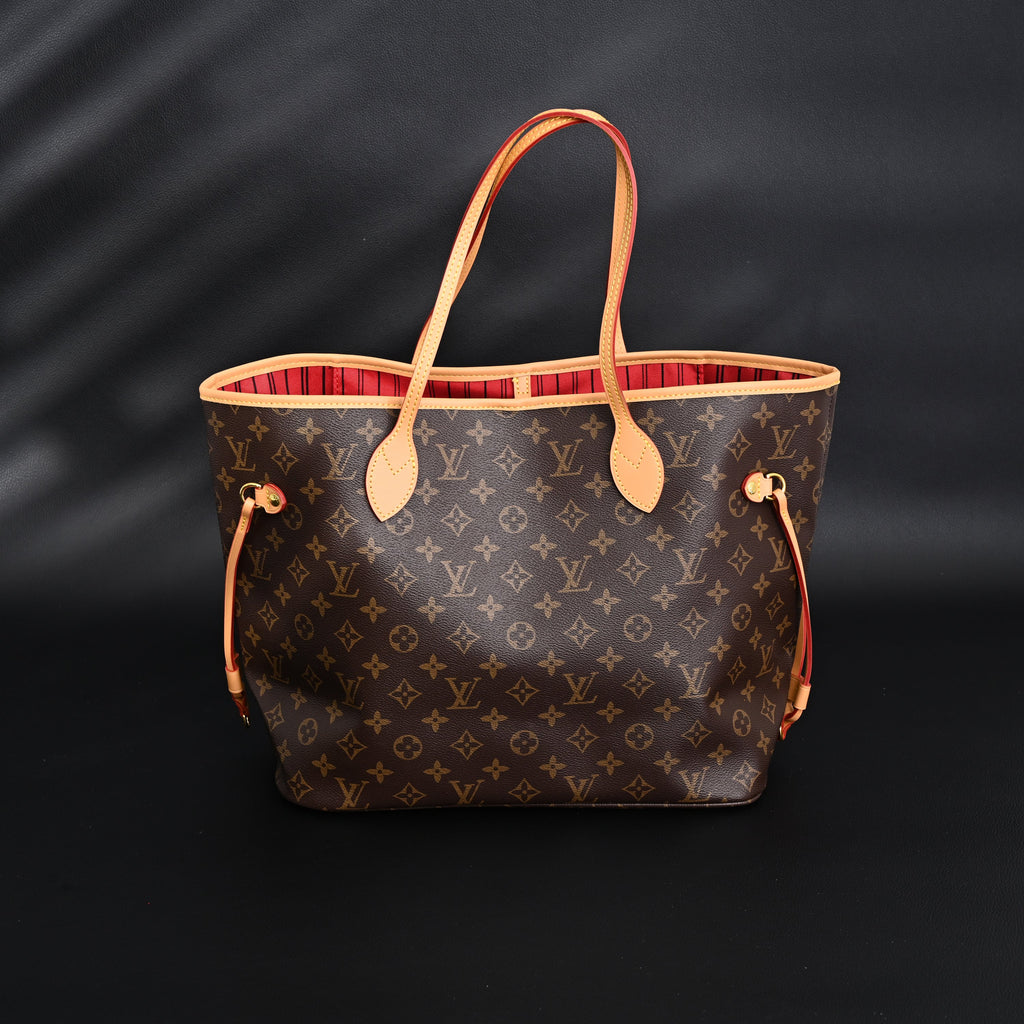 Louis Vuitton Neverfull MM Tote Bag – Monogram Canvas with Red Interior — view 13