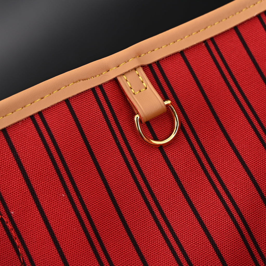 Louis Vuitton Neverfull MM Tote Bag – Monogram Canvas with Red Interior — view 3
