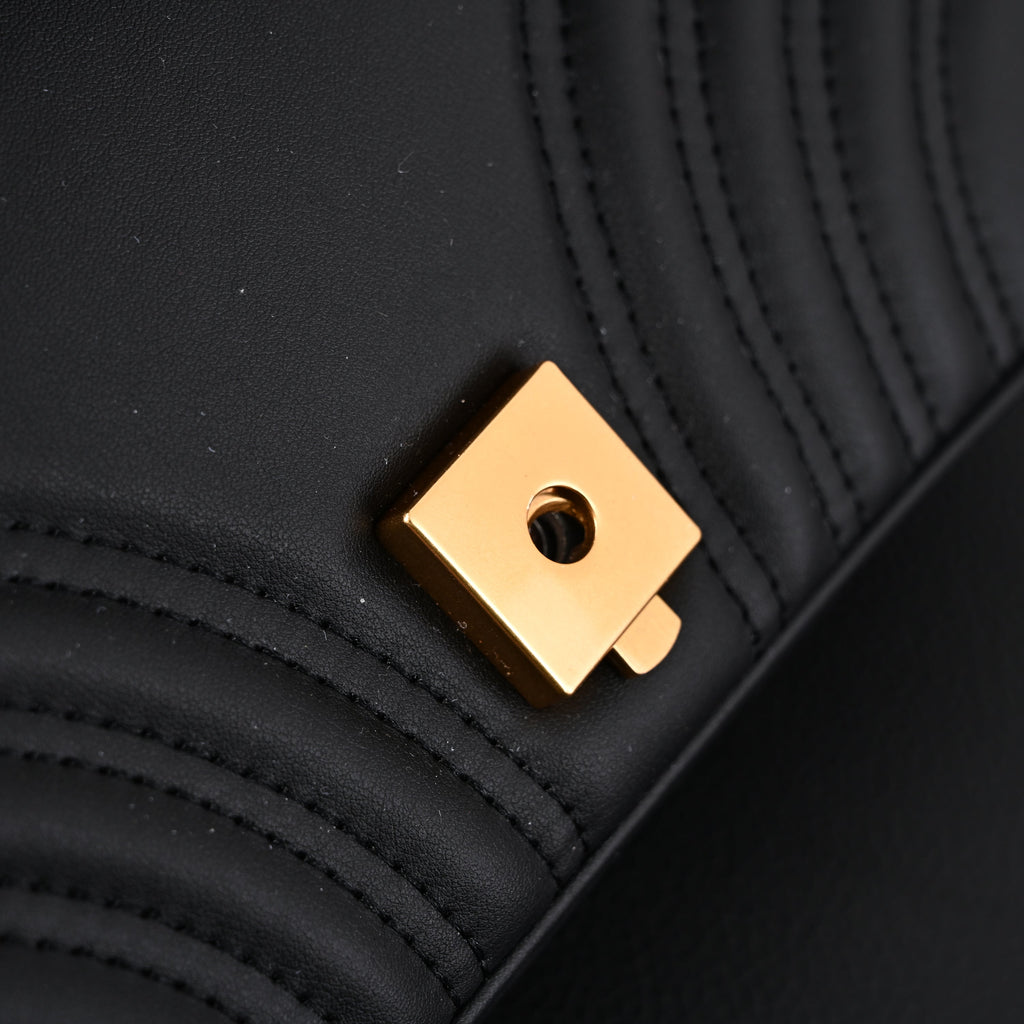 Gucci GG Marmont Small Matelassé Shoulder Bag – Black Leather with Gold Hardware — view 18