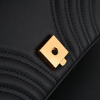 Gucci GG Marmont Small Matelassé Shoulder Bag – Black Leather with Gold Hardware — view 18