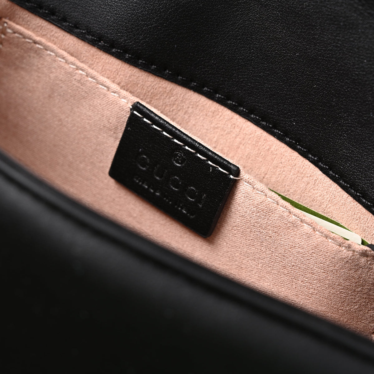 Gucci GG Marmont Small Matelassé Shoulder Bag – Black Leather with Gold Hardware — view 2