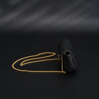 Gucci GG Marmont Matelassé Mini Shoulder Bag – Black Leather with Gold Chain — view 13