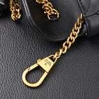 Gucci GG Marmont Matelassé Mini Shoulder Bag – Black Leather with Gold Chain — view 8
