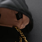 Gucci GG Marmont Matelassé Mini Shoulder Bag – Black Leather with Gold Chain — view 3