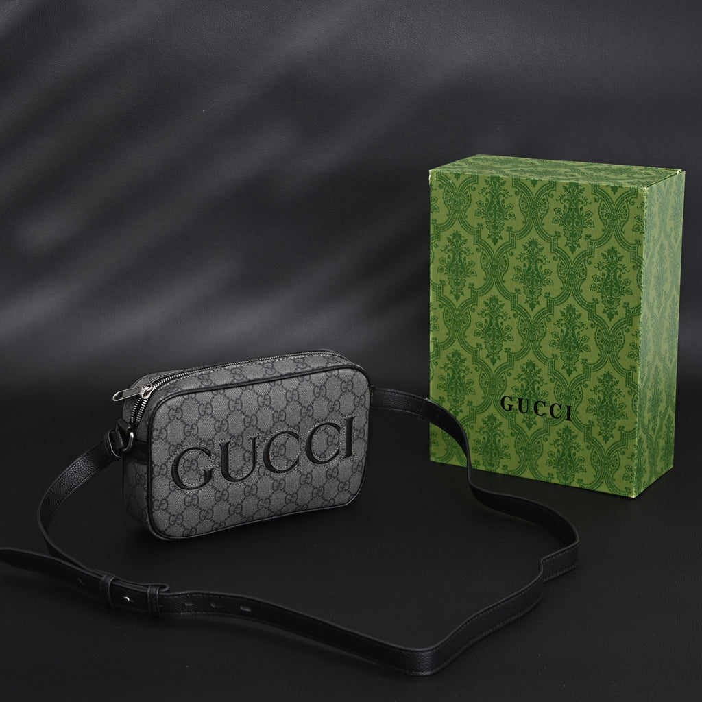 Gucci Ophidia GG Supreme Belt Bag – Black/Grey Monogram — view 3