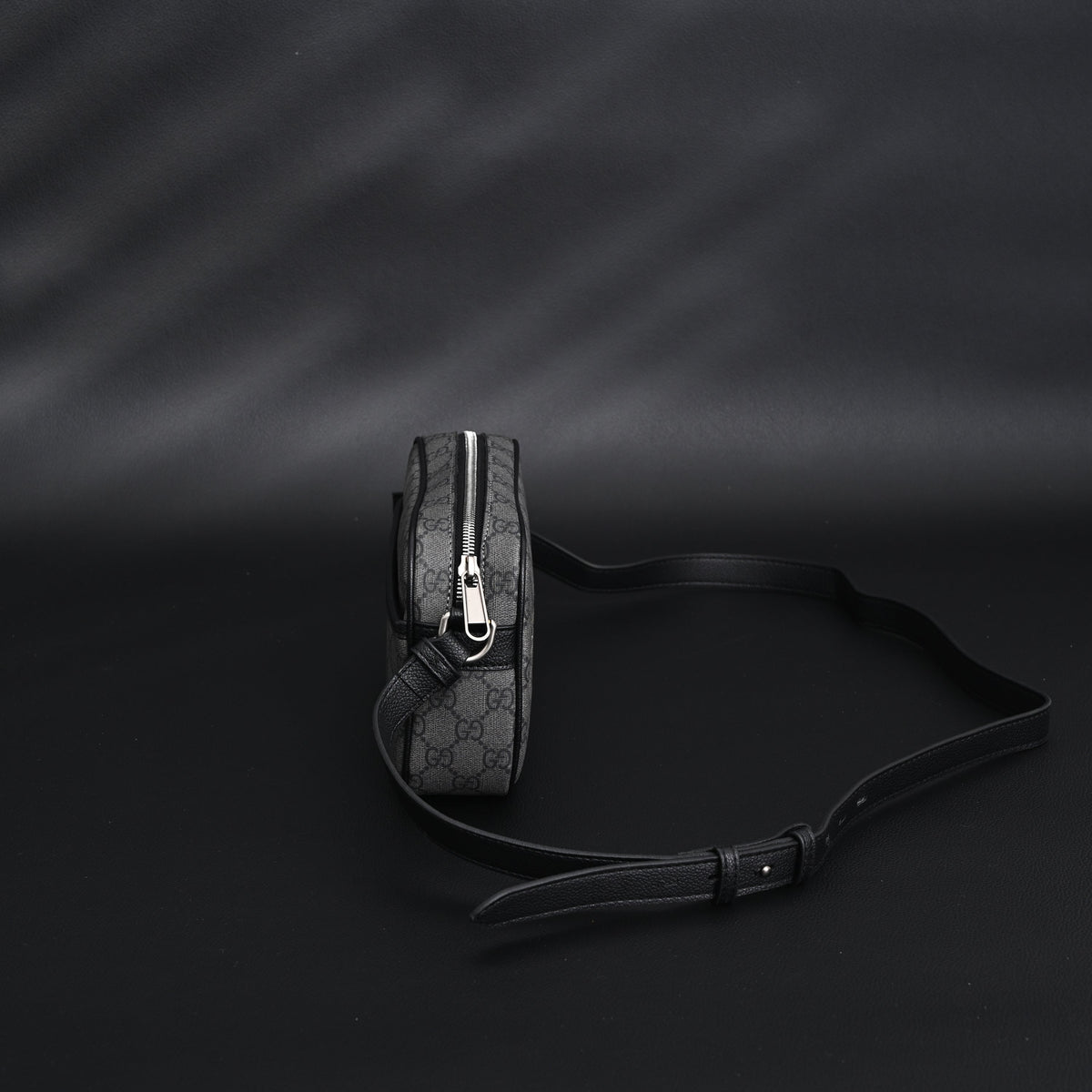 Gucci Ophidia GG Supreme Belt Bag – Black/Grey Monogram — view 5