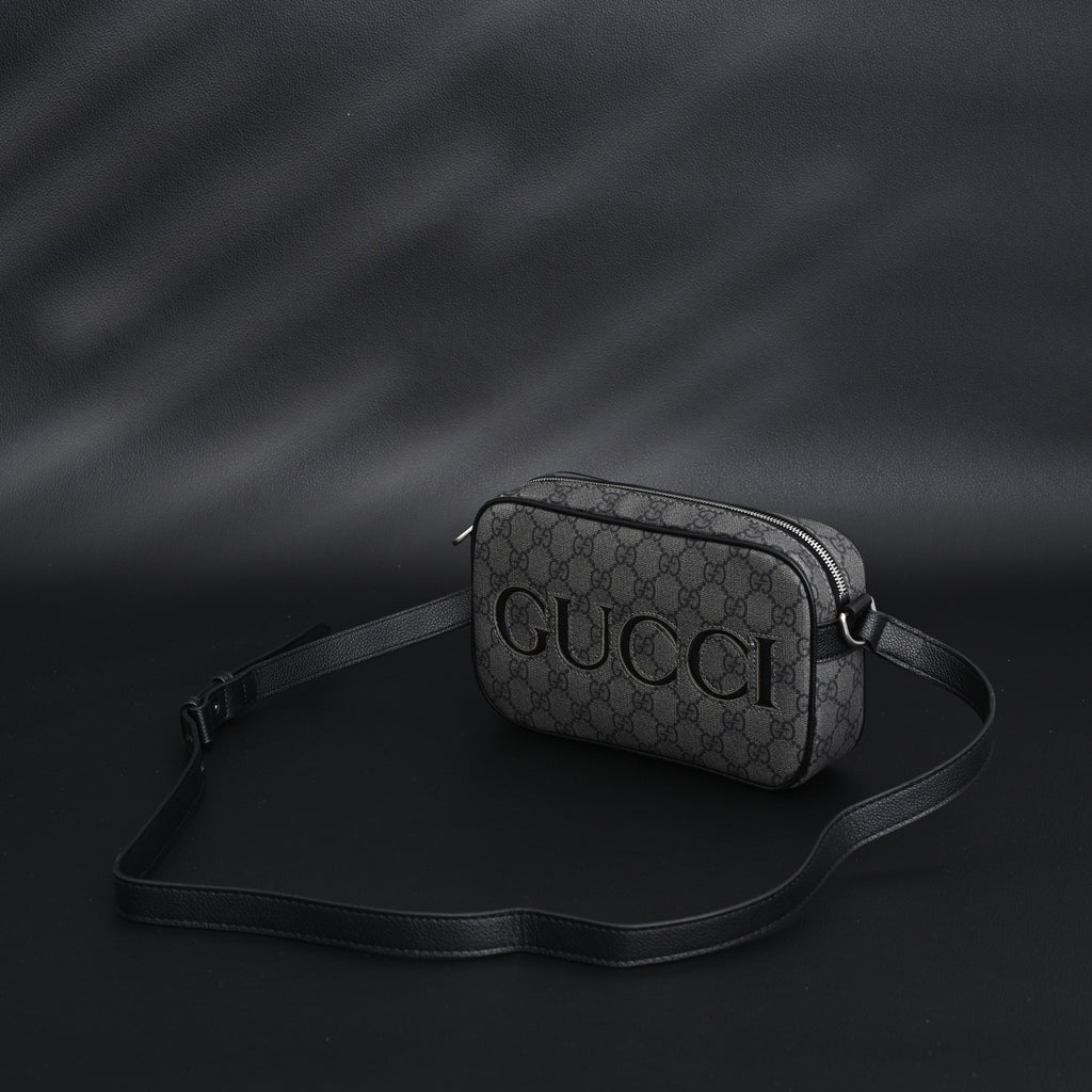 Gucci Ophidia GG Supreme Belt Bag – Black/Grey Monogram — view 12