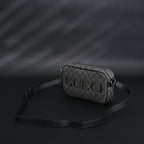 Gucci Ophidia GG Supreme Belt Bag – Black/Grey Monogram — view 12