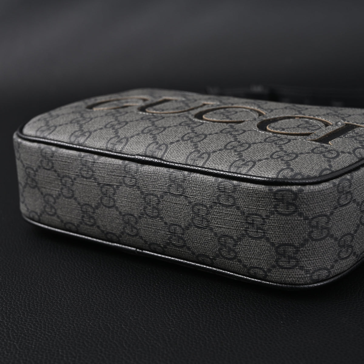 Gucci Ophidia GG Supreme Belt Bag – Black/Grey Monogram — view 13