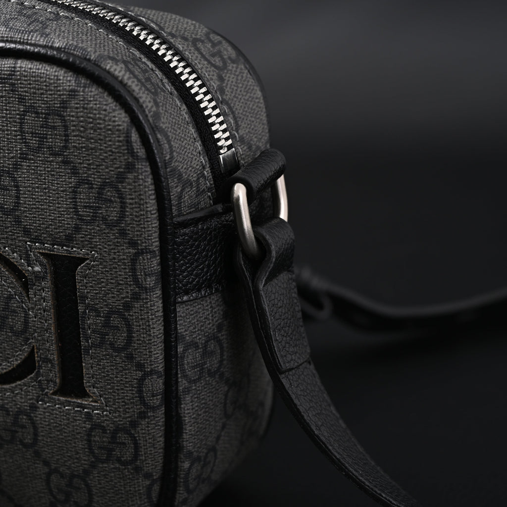Gucci Ophidia GG Supreme Belt Bag – Black/Grey Monogram — view 8