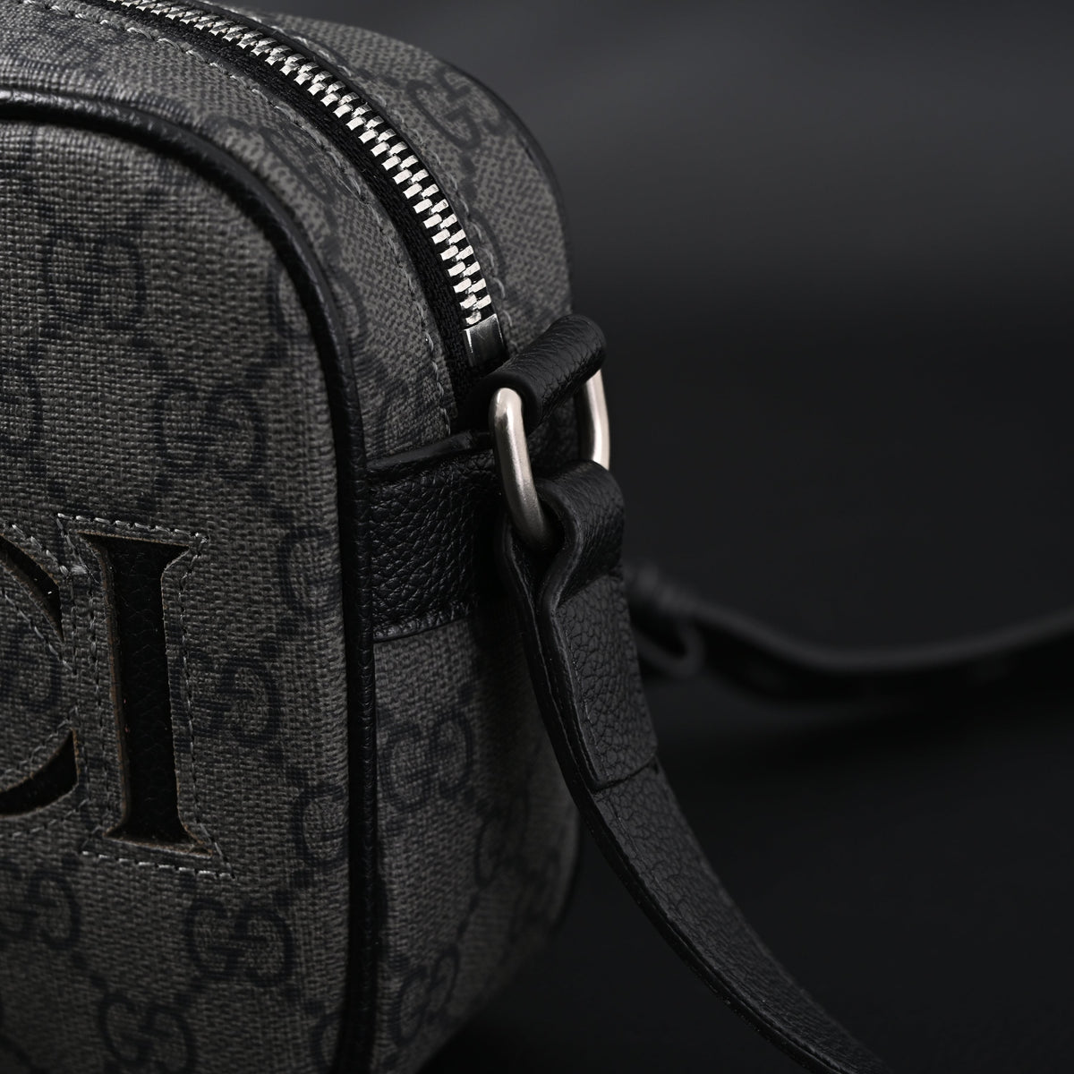 Gucci Ophidia GG Supreme Belt Bag – Black/Grey Monogram — view 8
