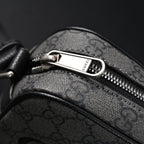 Gucci Ophidia GG Supreme Belt Bag – Black/Grey Monogram — view 15