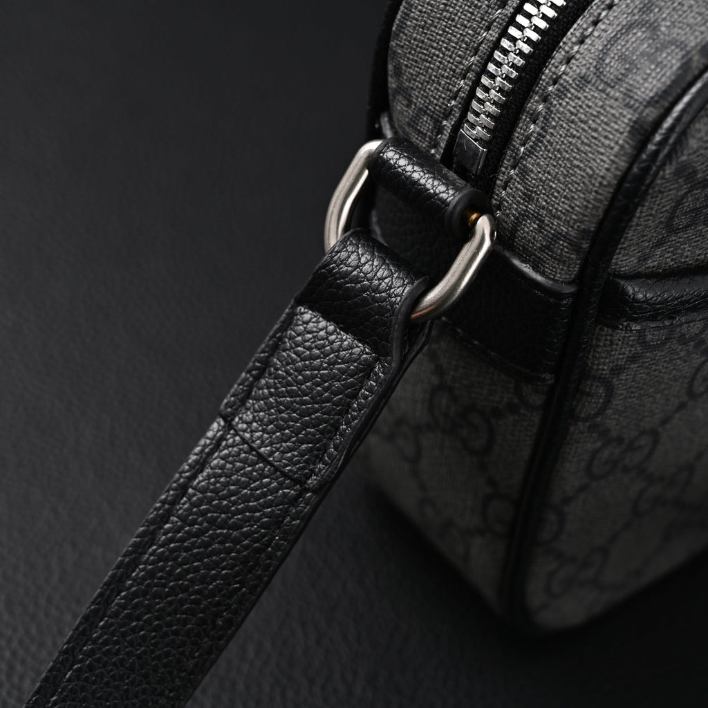 Gucci Ophidia GG Supreme Belt Bag – Black/Grey Monogram — view 9