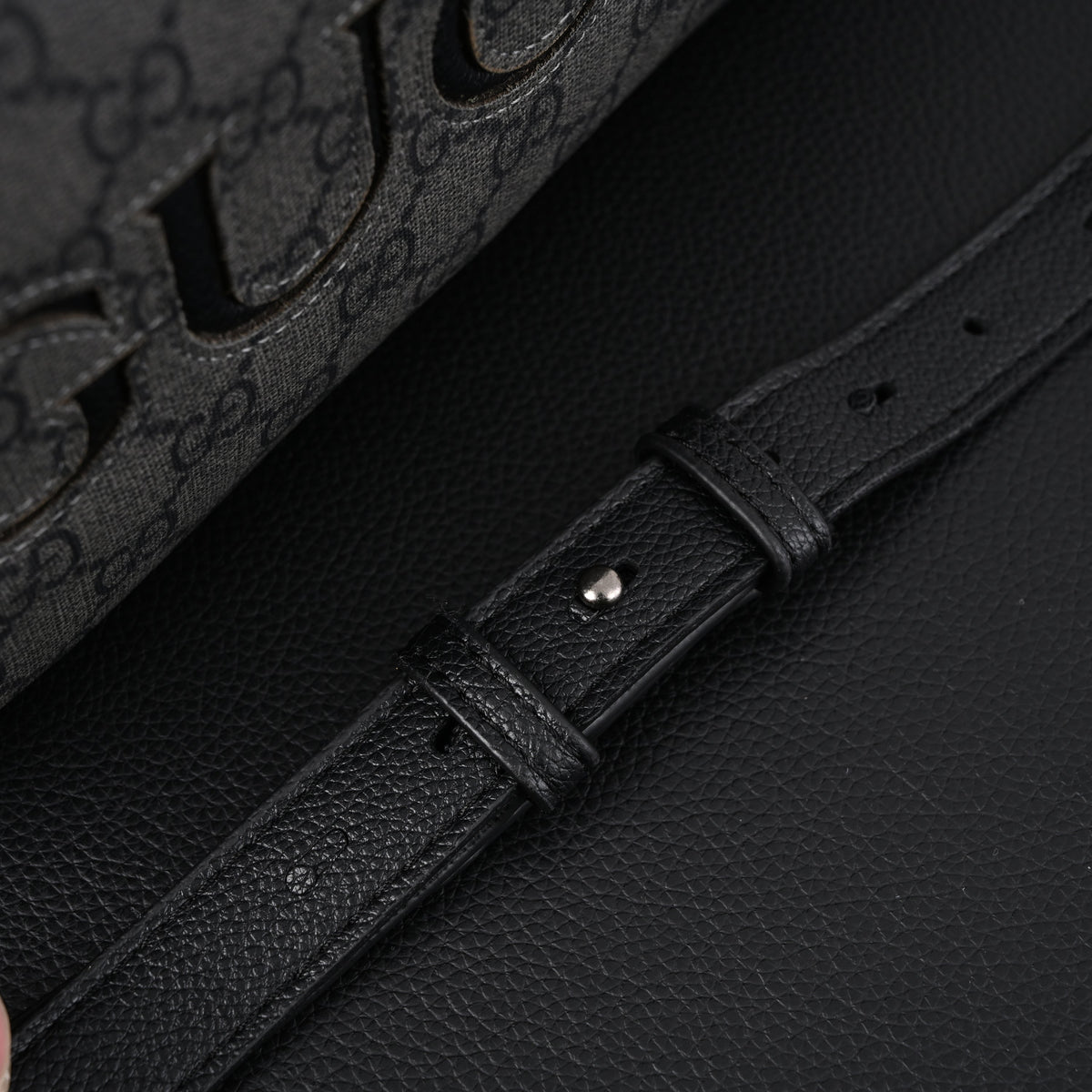 Gucci Ophidia GG Supreme Belt Bag – Black/Grey Monogram — view 2