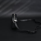 Gucci Black Leather Embossed Logo Belt Bag — view 4