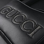 Gucci Black Leather Embossed Logo Belt Bag — view 15