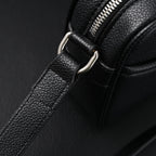 Gucci Black Leather Embossed Logo Belt Bag — view 11