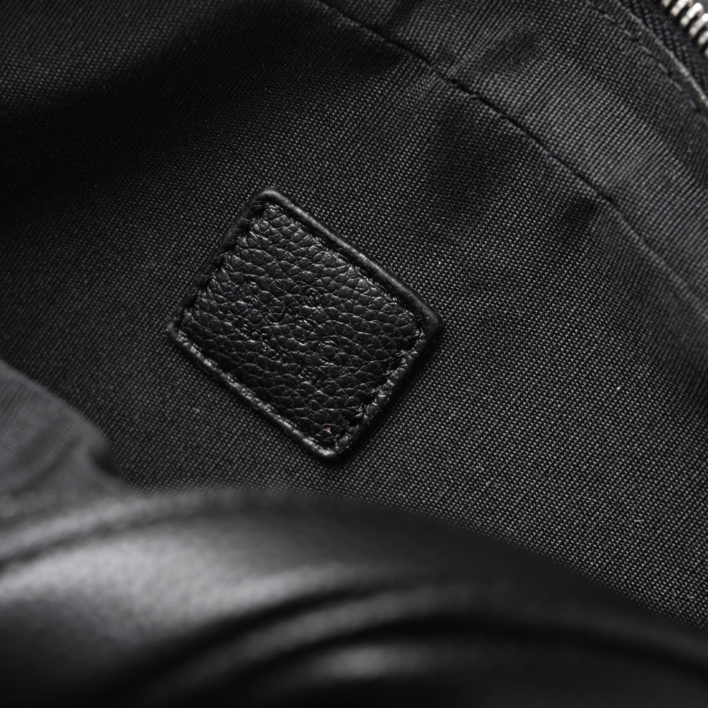 Gucci Black Leather Embossed Logo Belt Bag — view 14